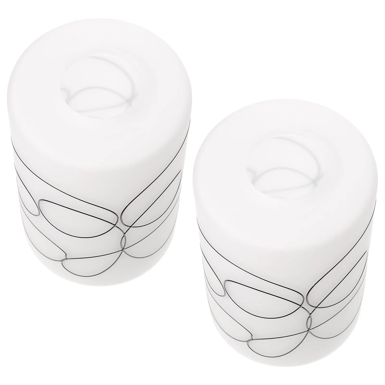 

2Pcs Cylinder Glass Lampshade Decorative Wall Sconce Pendant Lamp Shade Fixture Replacement Cover Soft Light Protection
