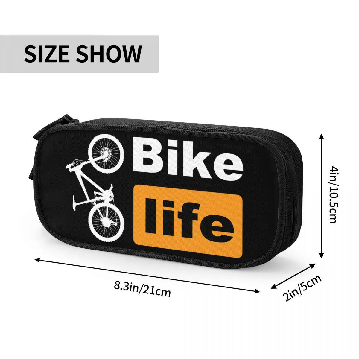 Imagem -04 - Personalizado Bonito Bicicleta Vida Lápis Case Grande Bolsa de Armazenamento Mtb Montanha Bicicleta Ciclista Ciclismo Papelaria Menino Menina