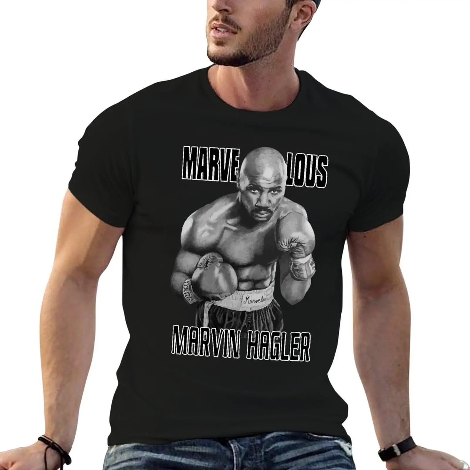 

Lover Gifts Marvelous Marvin Hagler Cool Gift T-Shirt essential t shirt t shirts for man pack cotton T-Shirt
