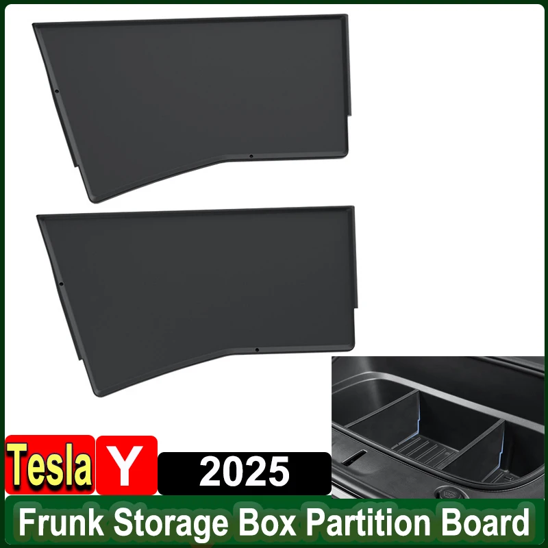 Für Tesla Model Y Juniper 2025 Frunk Storage Box Partition Board Front Trunk Organizer Verstauen Teile ModelY Launch Zubehör