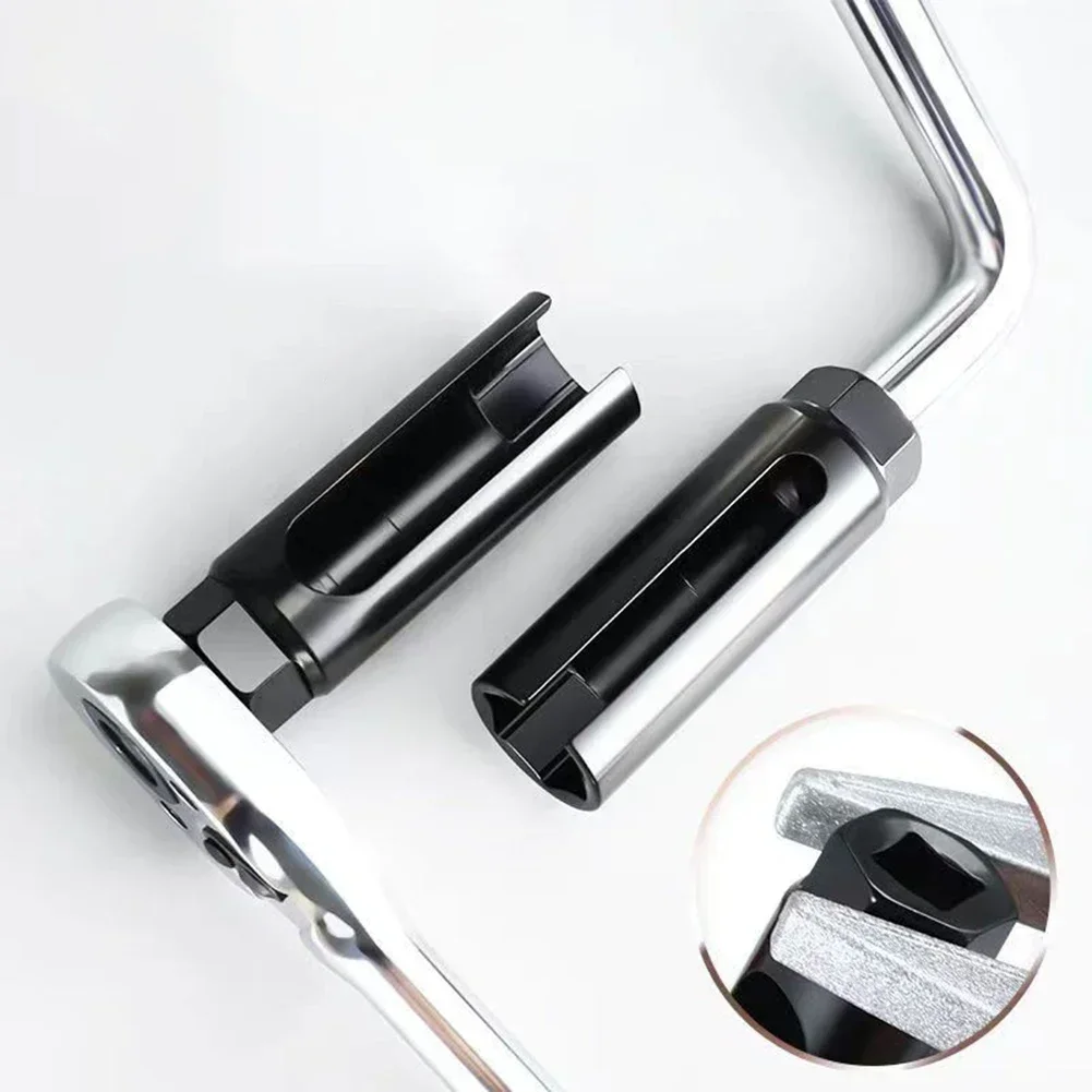 2pcs Oxygen Sensor Socket Removal Tool Six-point Socket Chrome Vanadium For 1/2inch Drive Ratchets Breaker Bars