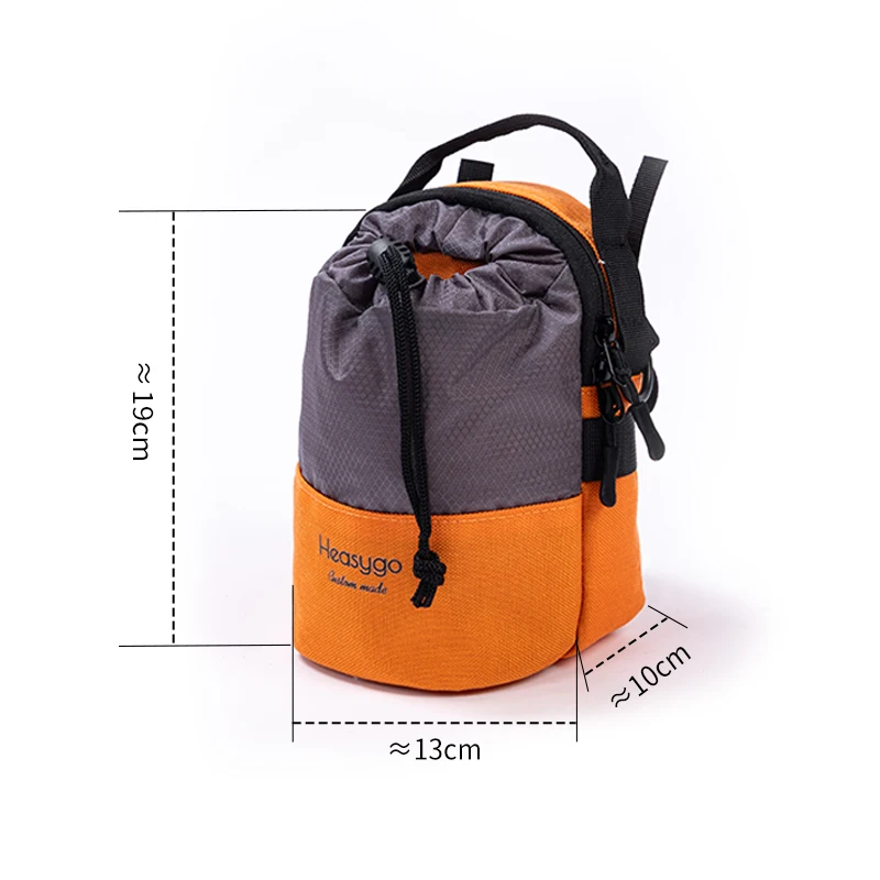Heasygo 2.5L Nylon Bike Handlebar Bag Color Block Waterproof Partition Pouch Fits MTB Brompton Folding Bike