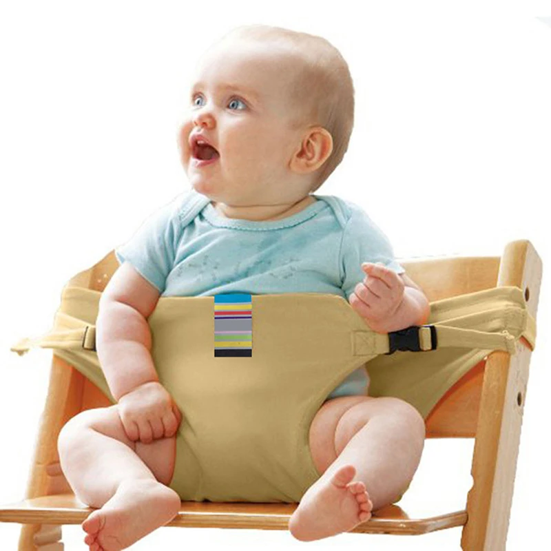 Baby Portable Seat Kids Chair Travel Foldable Washable Infant Dining High Dinning Cover Seat Safety Belt Auxiliary Belt