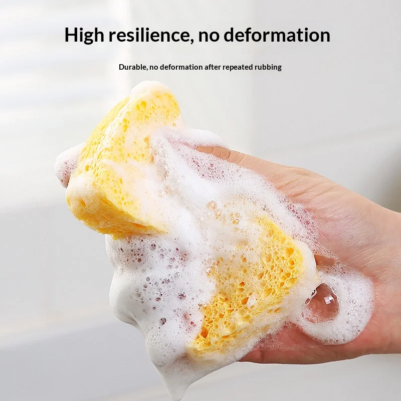 Natural Wood Pulp Sponge Kitchen Dish Washing Sponge Pot Pan Cleaning Scrubber