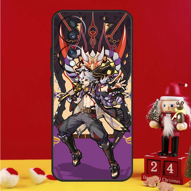  Genshin Impact Arataki Itto Case For Honor X8b X9b X8a X9a X7a X6a X7 X8 X9 Honor 70 50 10 90 Lite Magic 6 5 Pro Cover