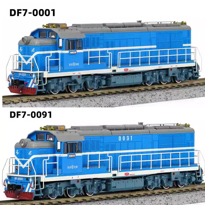 Tren modelo tipo N a escala 1/160 DF7 Dongfeng 7, locomotora diésel, motor de trampo, tren de juguete azul, regalo para niños