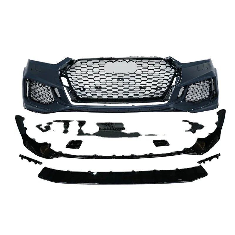 New A5 or S5 B9 Facelift For Audi RS5 Style Body Kits Upgraded B9 Front Bumper with Grill Made of Durable Plastic for 2017 2018