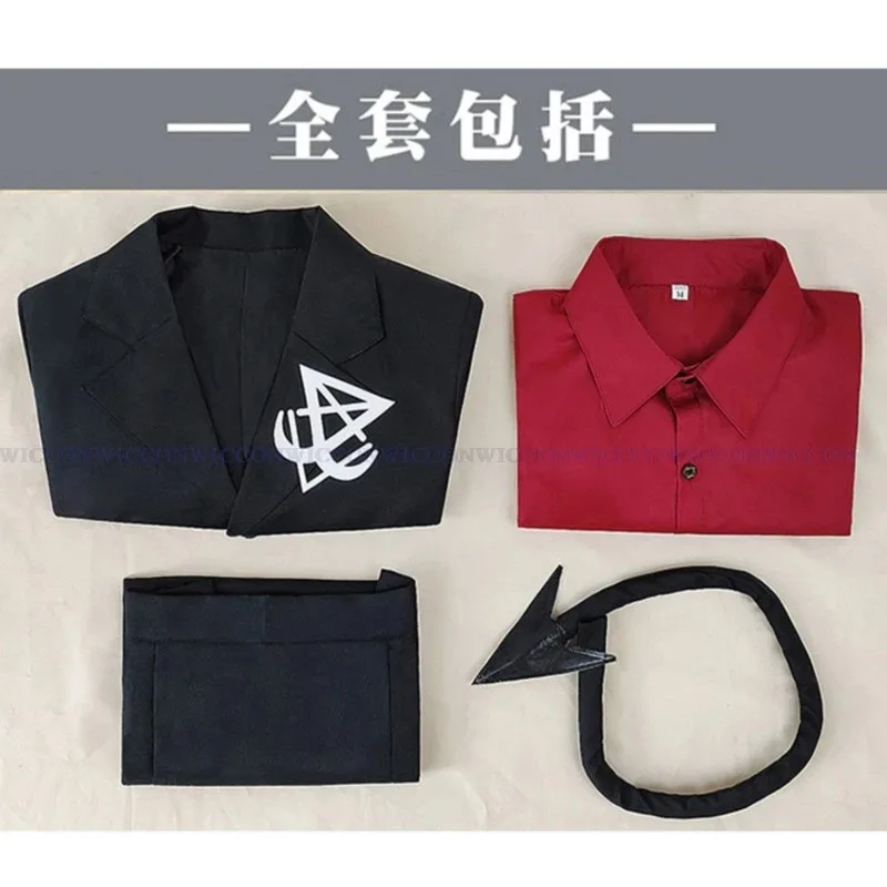 أزياء lili 123 Game Helltaker the Lustful Demon Modeus التأثيرية للنساء والرجال شعر مستعار للكبار JK جوارب ذيل موحدة