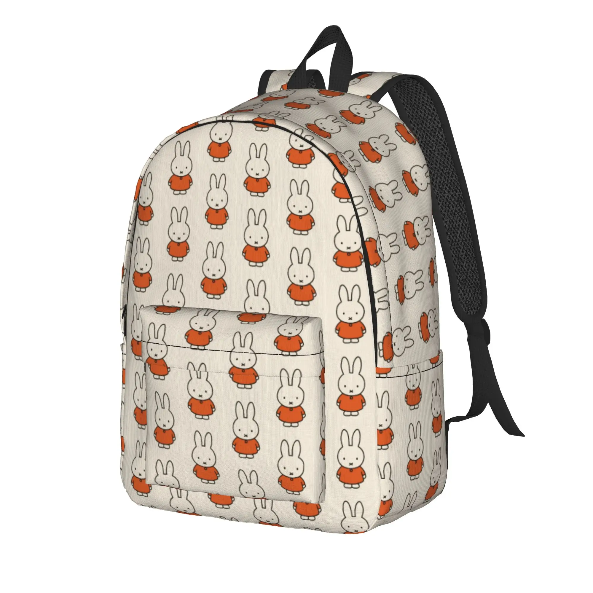 Miffyy  Cute Rabbit   Backpack for Men Women Fashion High School Business Daypack Laptop Canvas Bags Gift