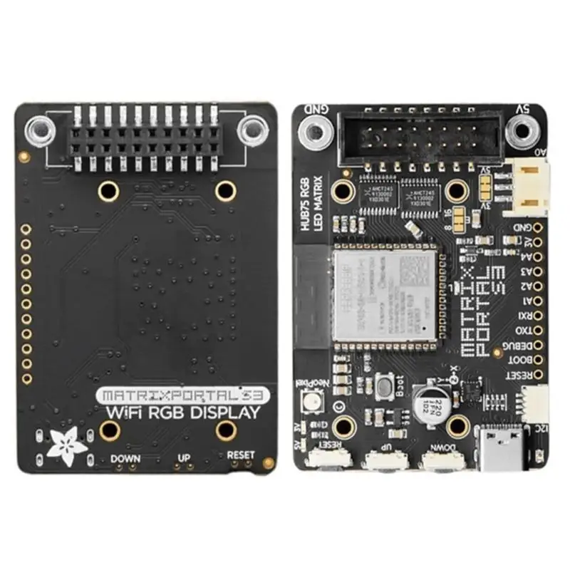652F Standard Black ESP32S3 LED Matrixes Portals CircuitPythons Internet Display for Computer DIY Applications