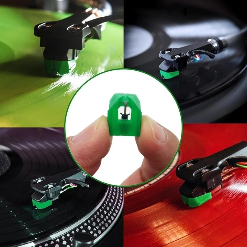 مجموعة استبدال الإبرة القلم Diamond مع إبرة سجل فرشاة التنظيف لمشغلات السجلات القرص الدوار ل VMN95C