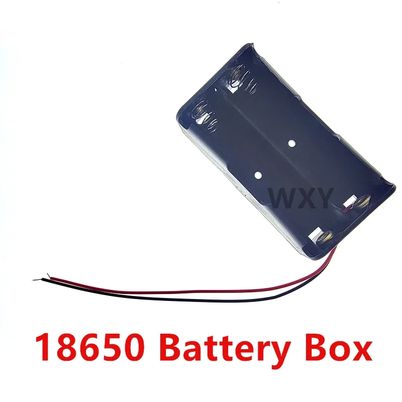 1PCS 2-Position 18650 Battery Box With Wires Parallel 2 x 3.7V Lithium Battery Storage Case Plastic Compartment Charging Stand