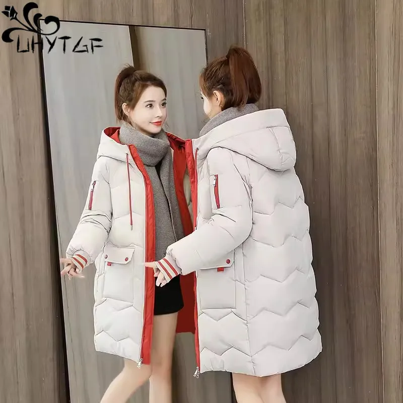 2024 New Hooded Down Sustans Coat Women Clothing Winter Loose Casual Cotton Jacket Fashion Long Sleeve Parker Top Coat Outwear