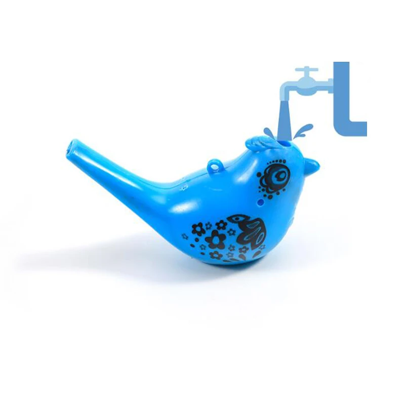 Sifflet d\'oiseau d\'eau coloré pour enfants, jouet musical de bain, dessin, apprentissage précoce, cadeau