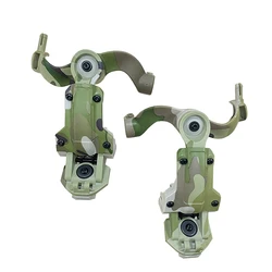 Shooting Headset Bracket Kit Multi-angle Rotation Helmet Rail Adapter Fit OPS Core ARC and Team Wendy M-LOK Rail Headphone Mount