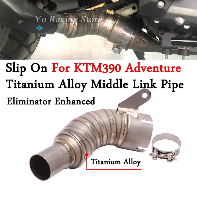 

Slip On For KTM 390 250 Adventure ADV KTM390 KTM250 2020 2021 Motorcycle Exhaust Escape Modified Titanium Alloy Middle Link Pipe