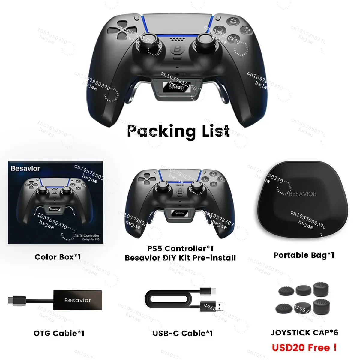 

YYHC Besavior P5 expandable Elite Controller BT gamepad a variety of game peripherals for PS5