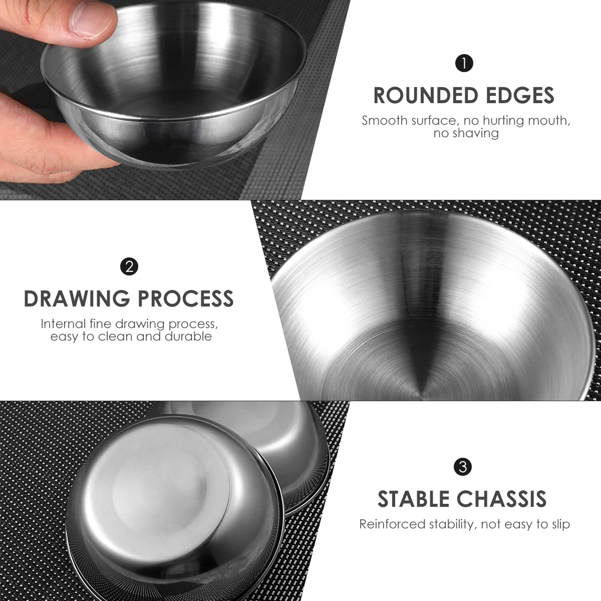 

8Pcs Metal Seasoning Bowl Heat Resistant Saucer for Restaurant Home Catering Use Small Dishes Appetizers Condiments Holder