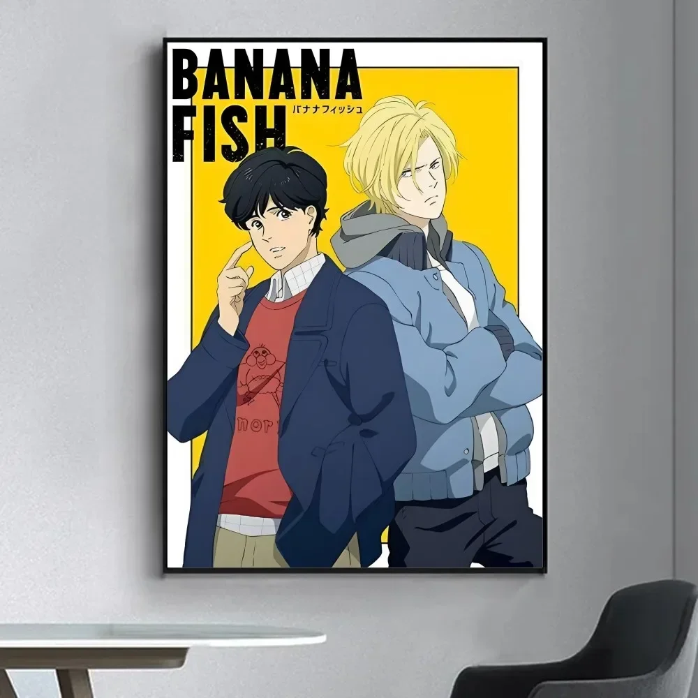 Anime Banana fish Poster Fancy Wall Sticker for Living Room Bar Vintage Decorative Painting Middle