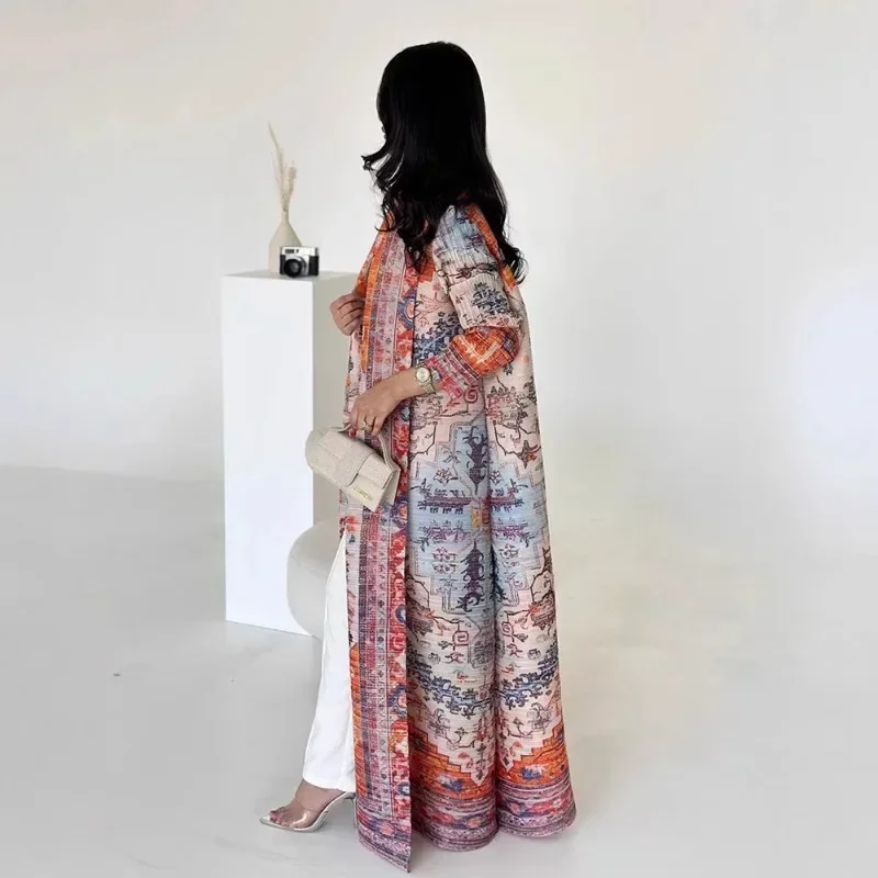 Abaya Luxus-Plissee-Robe, Miyake-Plissee-Stil, zurückhaltendes islamisches Kleid, knitterfrei, Übergröße, passend für Schichten, Übergröße, 55,9 cm