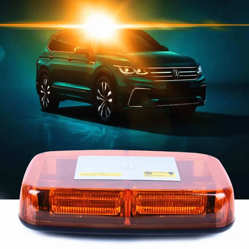 

28cm Car Led mini Warning light bar,160Leds emergency light for Police fire truck ambulance,base magne,16flash modes,waterproof