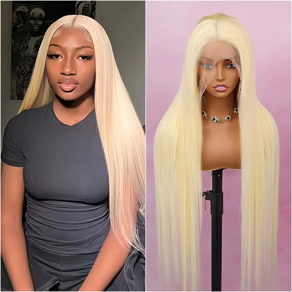 

13x4 13x6 HD Transparent Frontal Lace Wigs 613 Blonde Colored Straight Human Hair Wigs Lace Front Wigs For Women 34 40 Inches