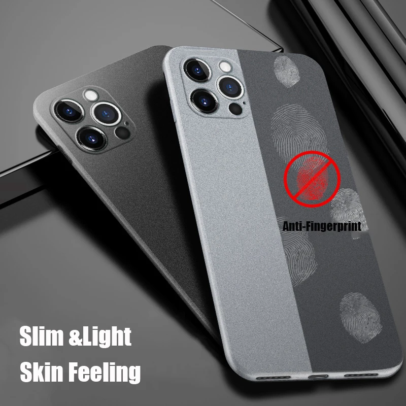 Ultra-Thin Sandstone Matte Case For iPhone 15 14 13 Pro 12 11 Pro XS Max Mini XR X 6S 7 8 Plus Slim Soft Shockproof Scrub Cover