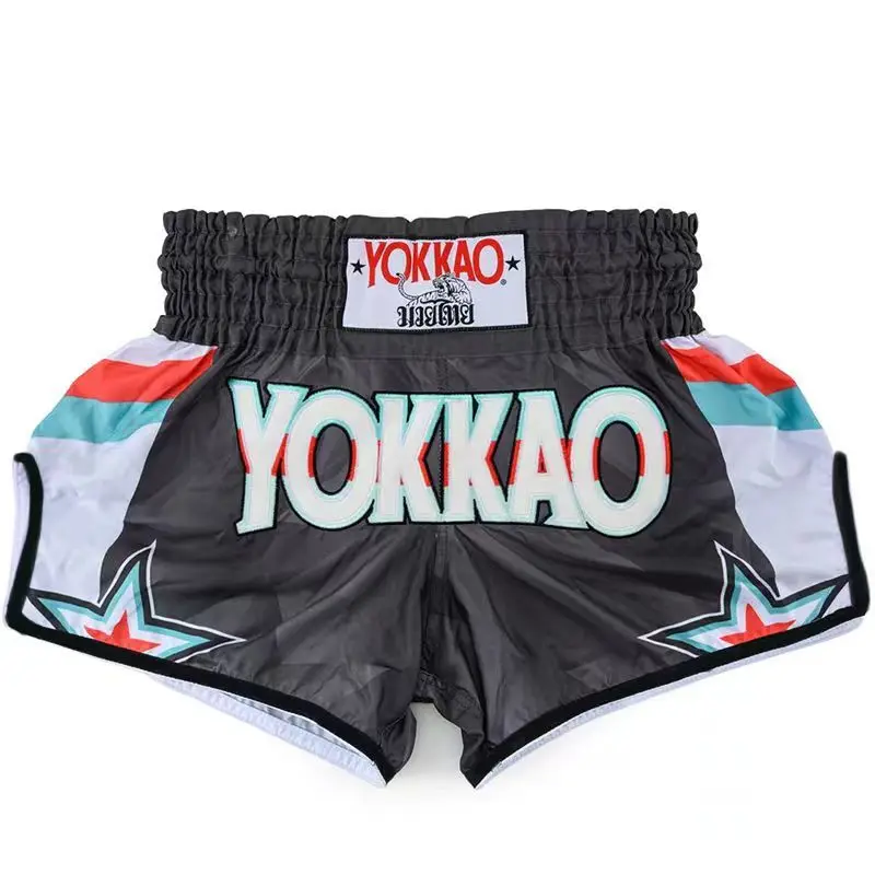 Men\'s and Women\'s Sanda Fight Training Running Sports Fitness MMA Boxing Shorts Custom Muay Thai Shorts YOKKAO