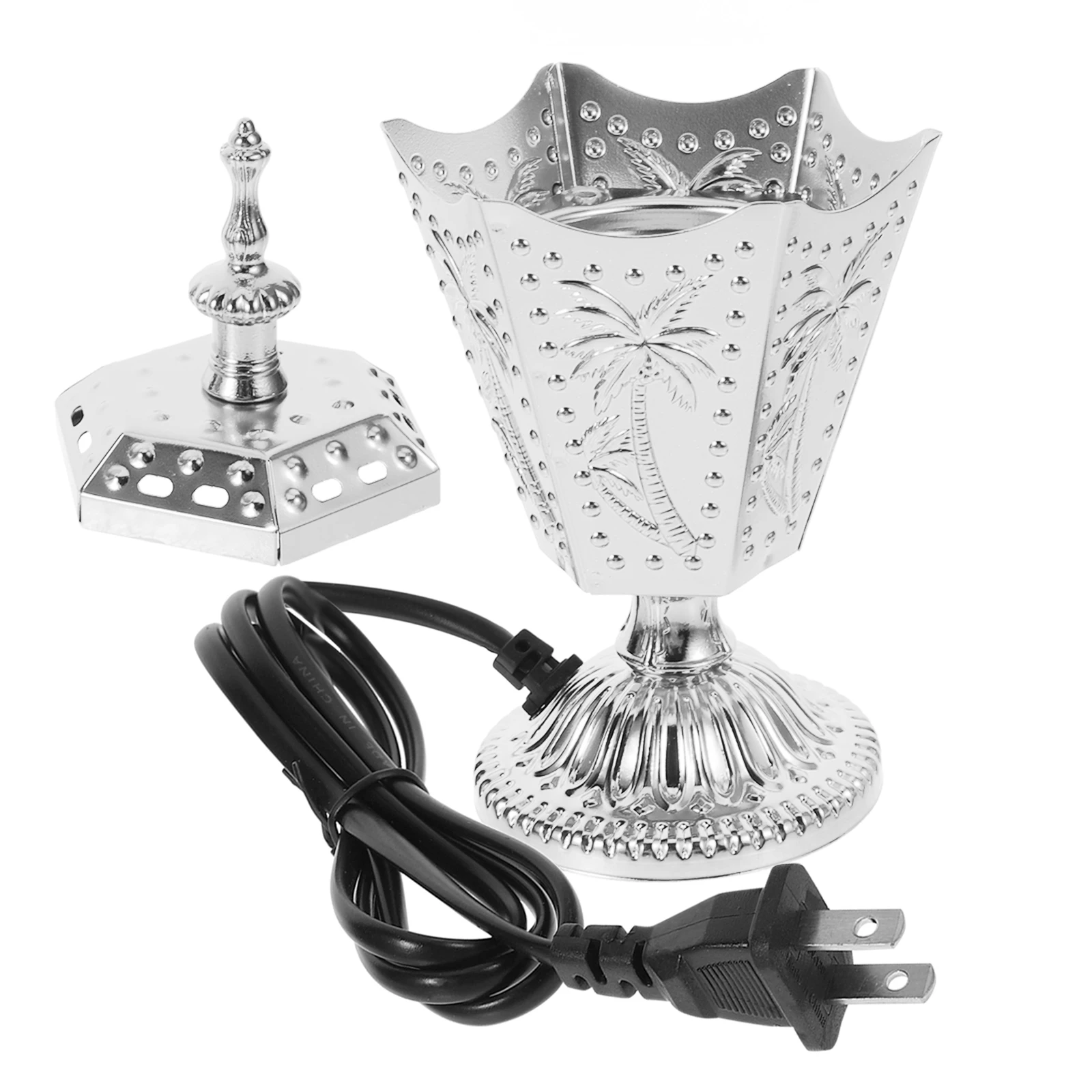 

Metal Incense Burner Electric Censer Aroma Stove Vintage Holder Decorative Home Family Living Room Copper Lightweight Compact