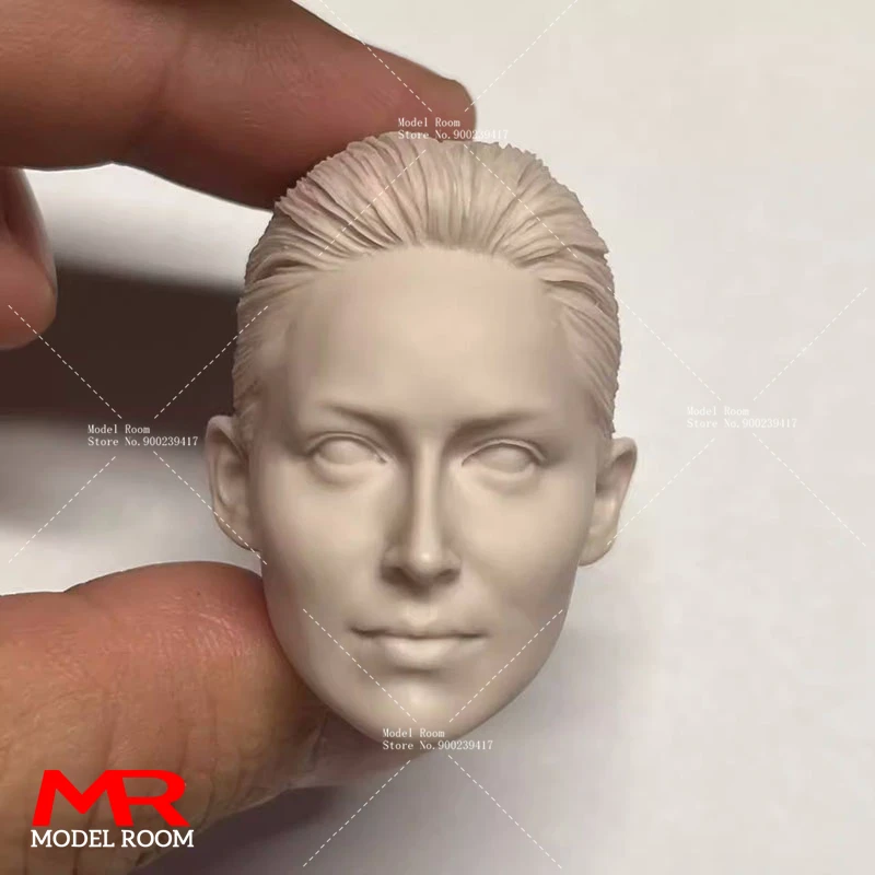 Unpainted 1/6 Scale Sharon Stone Head Sculpt Carving Model Fit 12-inch Female Soldier Action Figure Body for Fans DIY