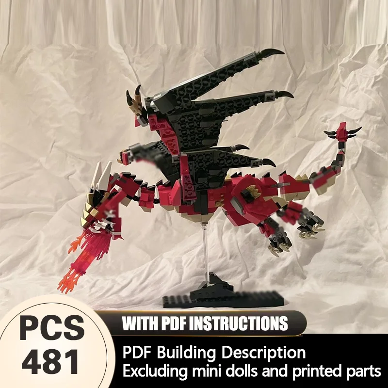 

Creators Animal Series Model MOC Building Bricks Red Dragon Modular Technology Gifts Holiday Assemble Children Toys Suit
