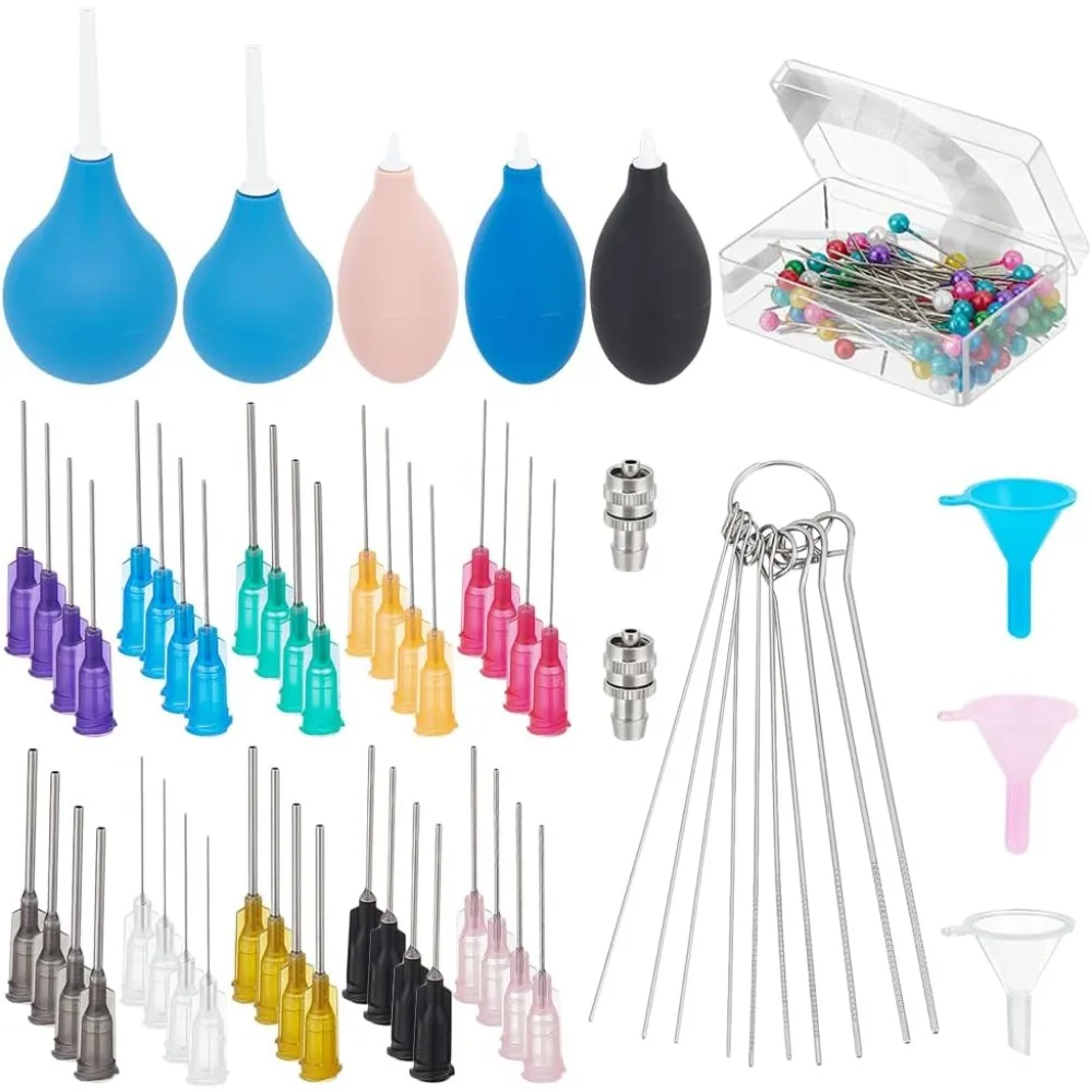 160 Pcs Ceramic Precision Applicator Set Pottery Tools Supplies 5 Pcs Ceramic Glaze Squeeze Bottle with Adapter Plastic Steel
