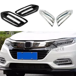 สำหรับ Honda HRV HR-V Vezel 2019 2020 2021 2022รถหัวหมอกแผ่นเรืองแสงกรอบ Stick ABS Chrome Trim แผงกรอบอะไหล่
