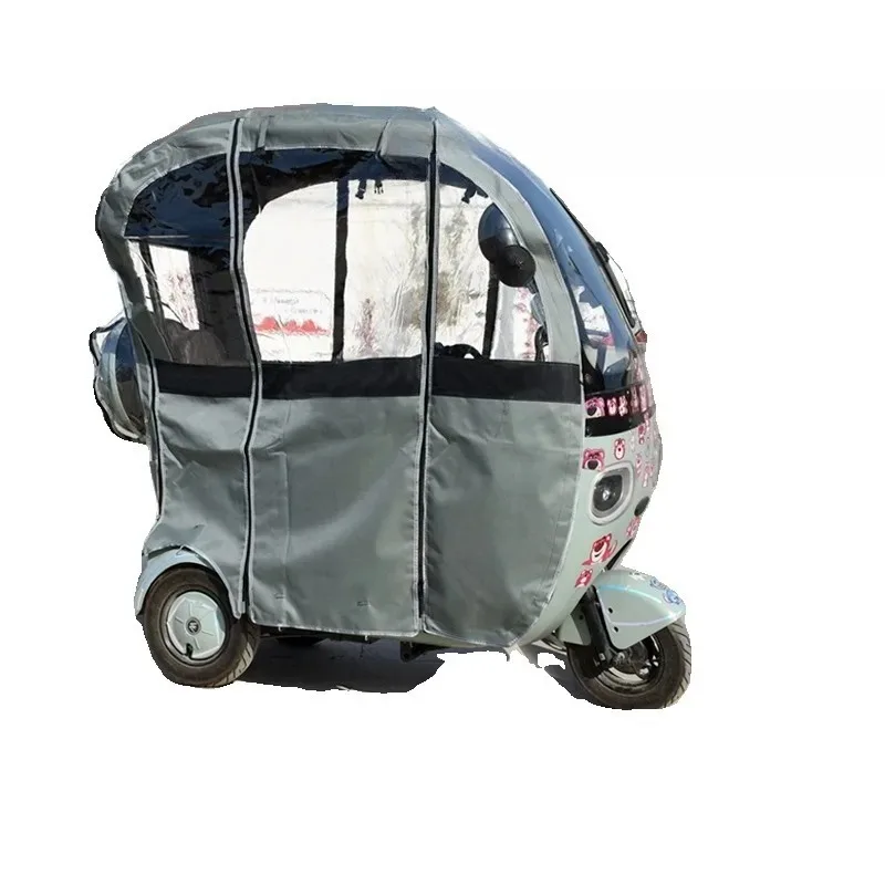 Fully Transparent Rain Screen Curtain Original Car Shed Accessories for Emma NQ7 Bell Sail Panda Electric Tricycle