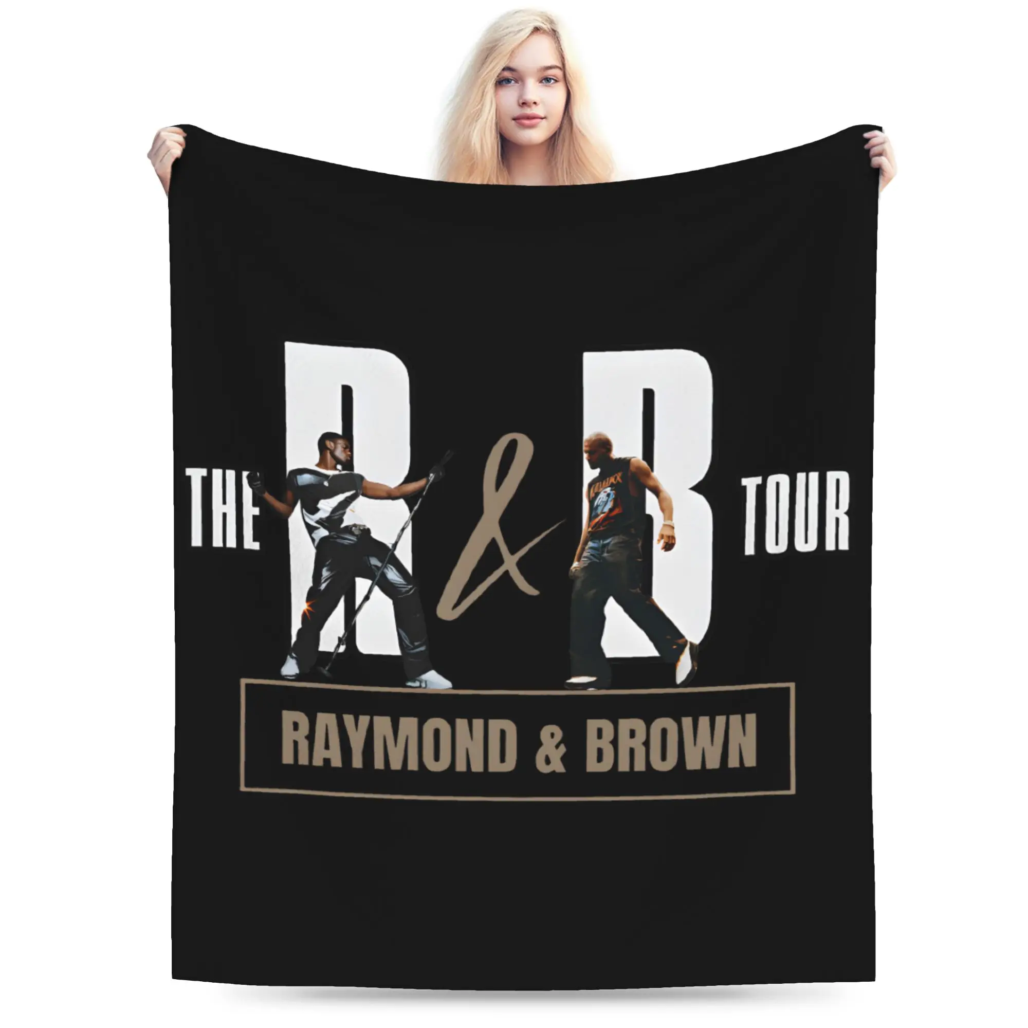 Chris Brown And Usher The Rb Tour Blanket Soft Fluffy Plush Bedding Throws For Students Couch Bed Flannel Bedspread Bed Cover