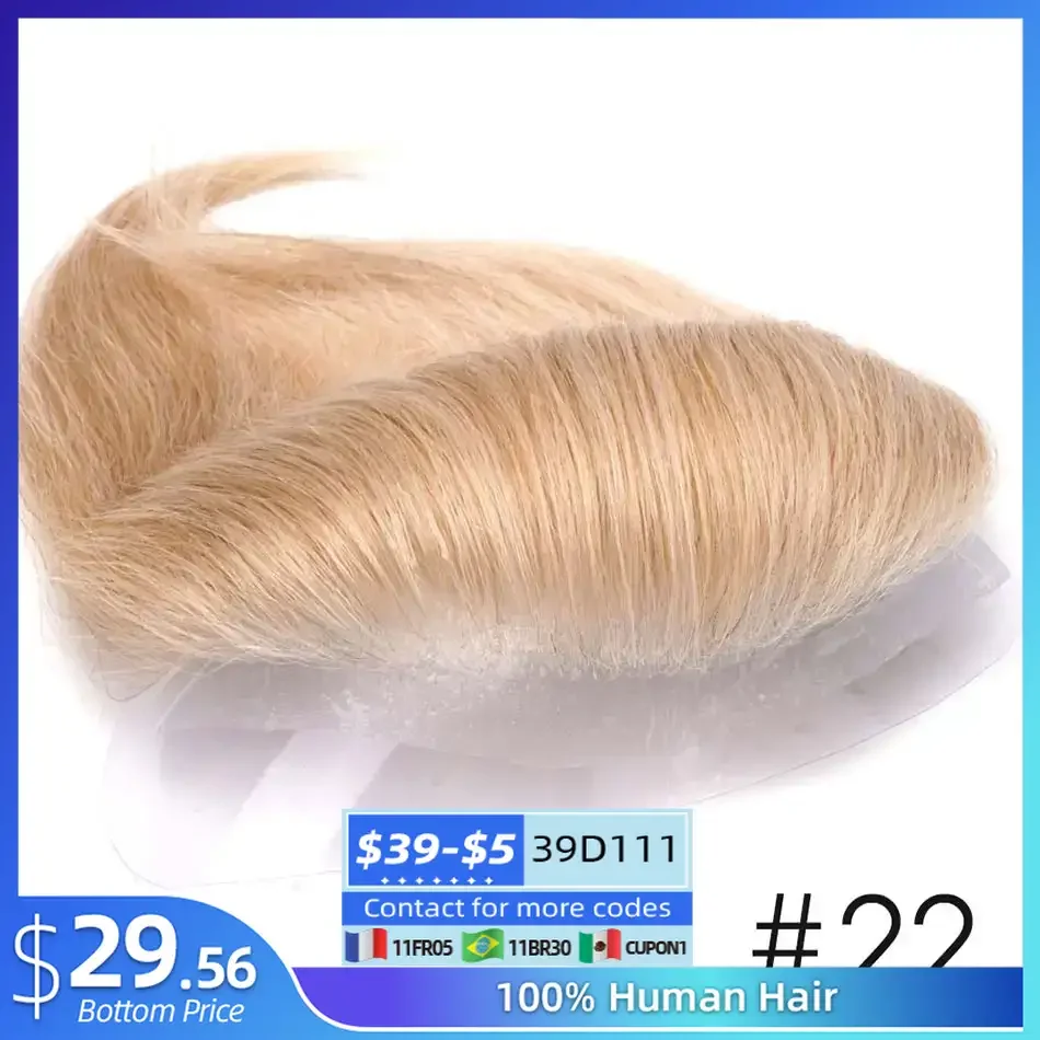 Front Men Toupee Mens Wig Natural PU Hairline Human Hair Piece Thin Skin Remy Hair System Unit Prosthesis Patch Free Shipping