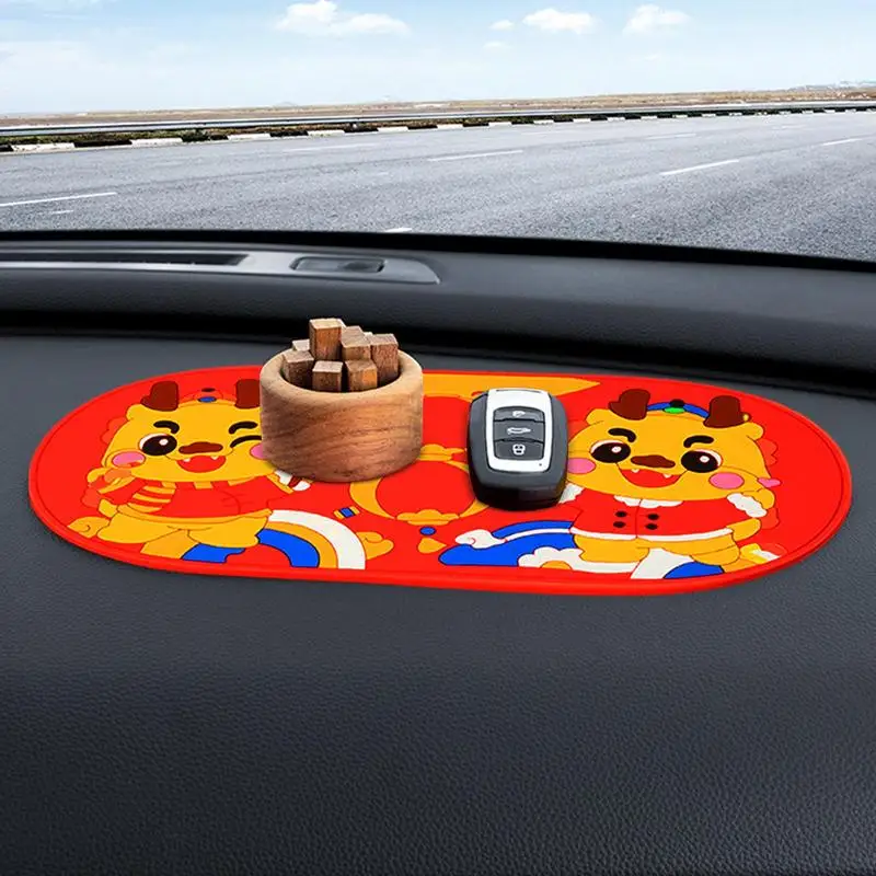 Car Dashboard Mat Year Of The Dragon Anti-slip Storage Mat Dashboard Accessories For Travel Camper Convertible Car Truck Auto