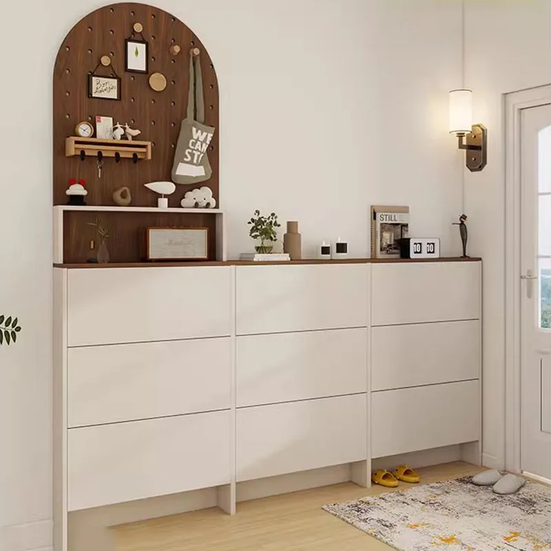 

Wall Entryway Shoe Rack Wood Dust Proof Cabinet Slim Shoe Rack Organizer Storage Hallway Muebles Para El Hogar Home Furniture