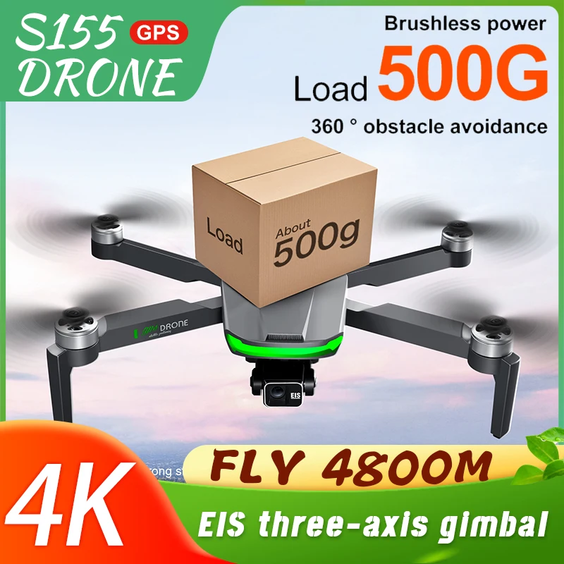 Saxes-Drone Professionnel GPS, Évitement d'Obstacles, Caméra DualHD 4K, Moteur Brushless 5G, Quadricoptère Pliable, Jouet pour Garçon, 5000m, 360 °