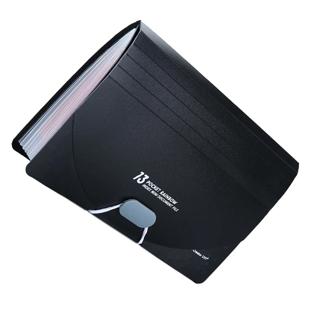 

13 Compartment A6 Mini Accordion File Folder Three Side Sealed Receipt Organizer for Documents Coupons Bills Portable Paper