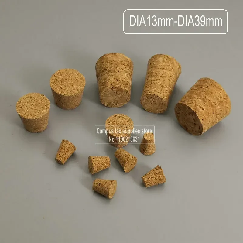 

50pcs/lot ( Top-Diameter13mm-39mm) Wooden Corks Stopper, Lab Test Tube Cork