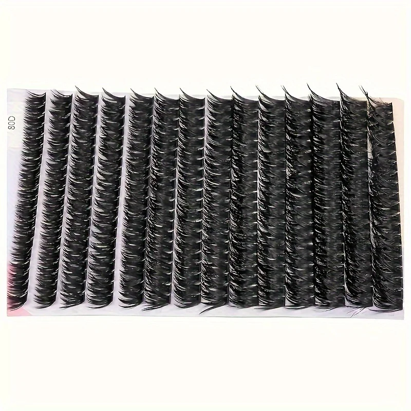 Ciglia finte visone artificiale 80D 280 pezzi fascio di ciglia 0,07 mm D arricciate 9-16 mm estensione ciglia volume 3D naturale misto singolo