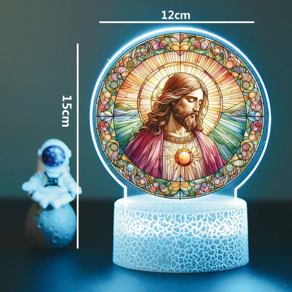 Jesus Led Night Lamp Usb For Bedroom Decor Light Christmas Gifts