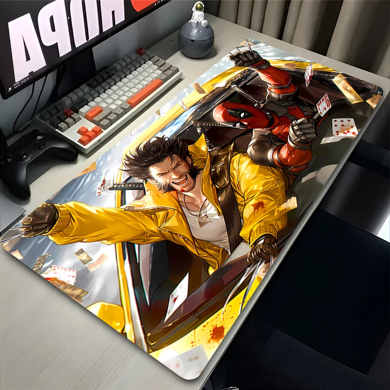 

Mouse pad computer accessories gamers large non-slip keyboard pad office desk pad PC carpet W-Wolverines & D-Deadpools Mousepad