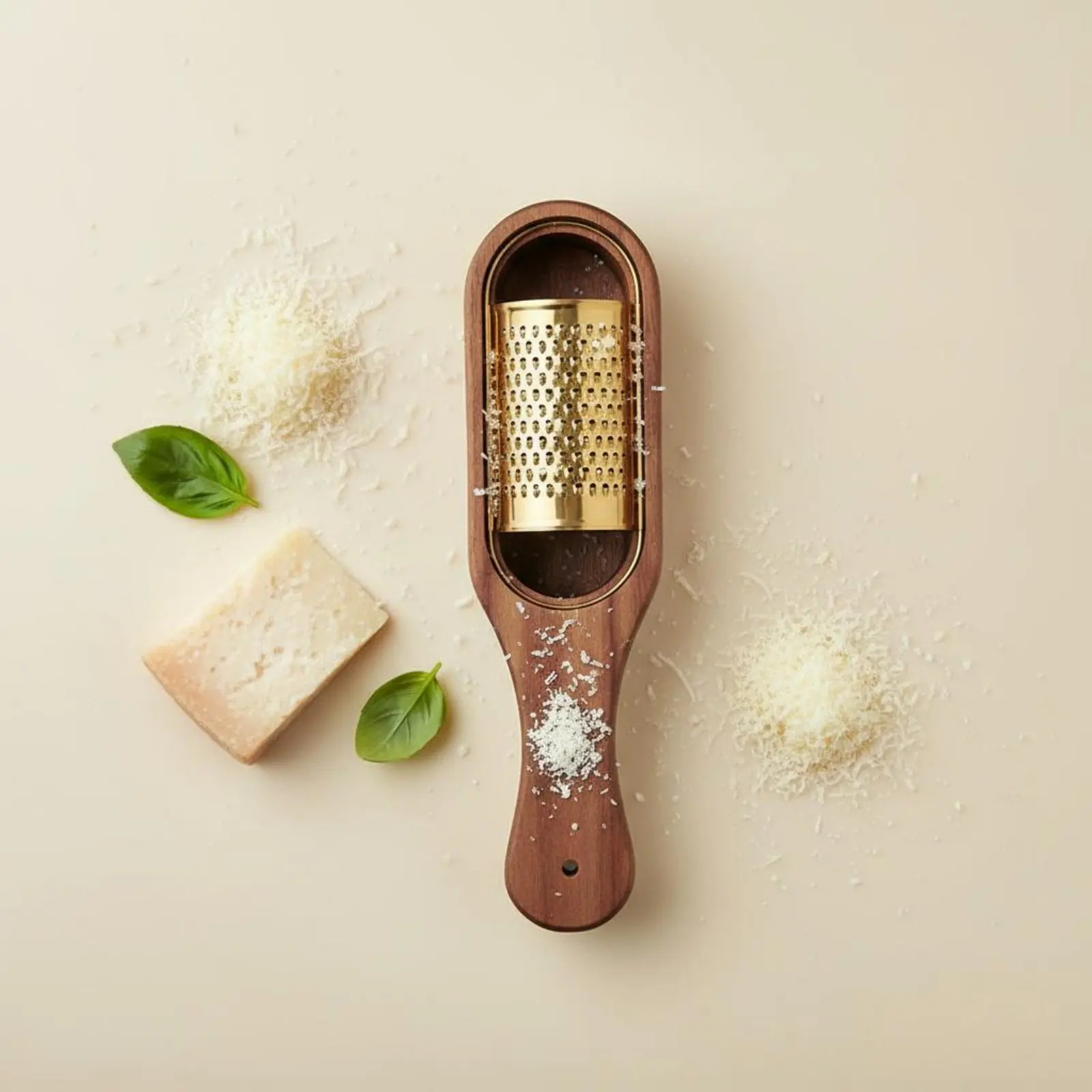 Rallador de Queso con Contenedor, Fácil de Limpiar, Rallador de Queso de Madera de Acacia, Rallador Manual con Caja, Utensilio de Cocina de Uso Versátil