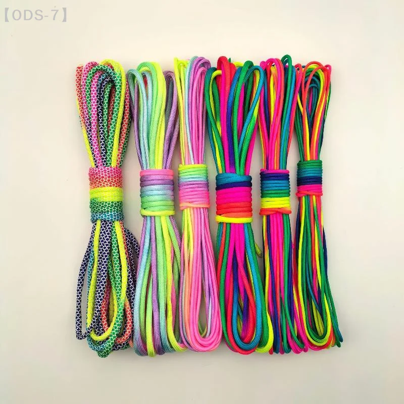 【ODS-7】Paracord 2mm /3mm /4mm Paracord Rainbow Rope 7 Strands Parachute Rope Climbing Survival Gear Parachute Rope Bracelet【WO】