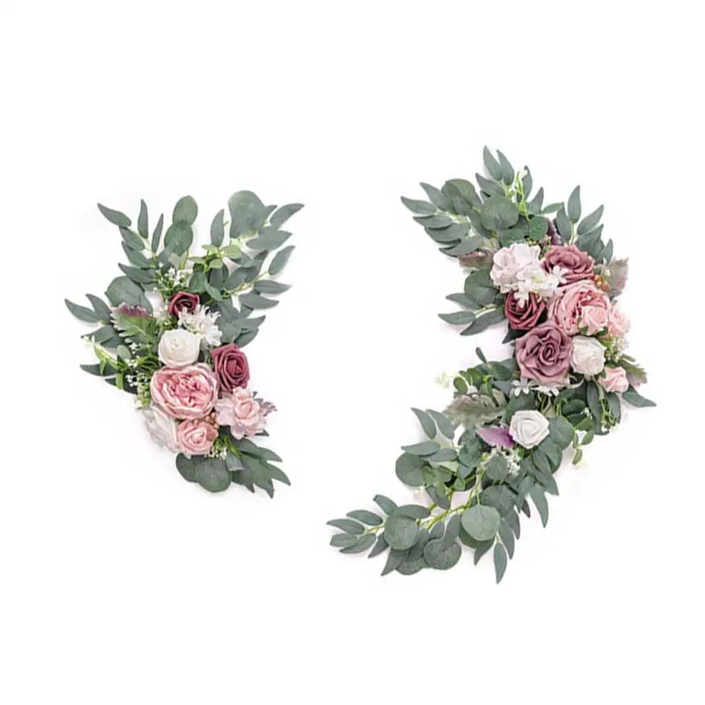 2 pezzi arco fiore pianta fiori artificiali sfondo decorazione ornamenti fatti a mano accessori festa celebrazione