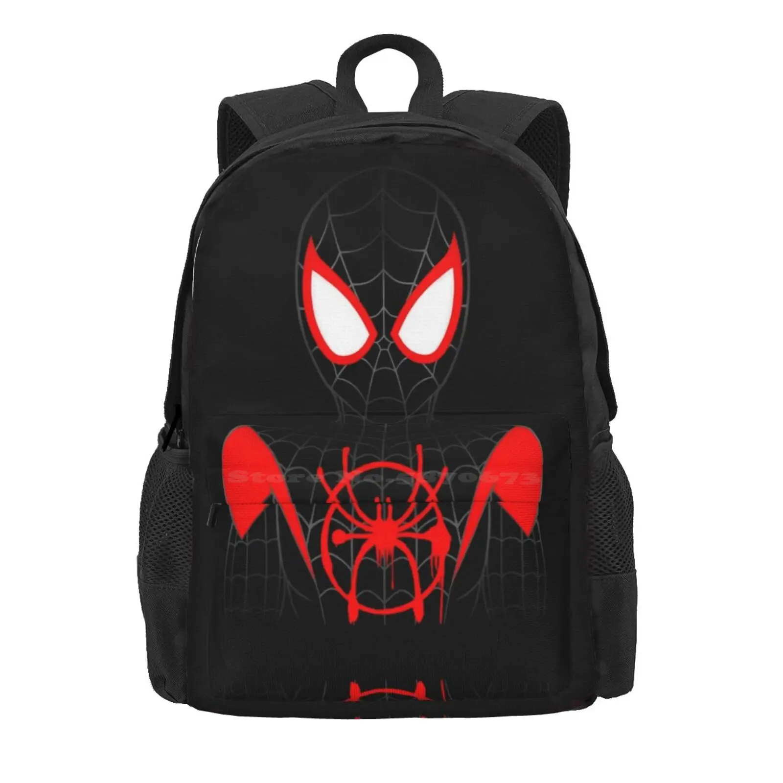 Miles Morales Spider - Superior Version Hot Sale Schoolbag Backpack Fashion Bags Miles Morales Black And Red Boy Spider Into