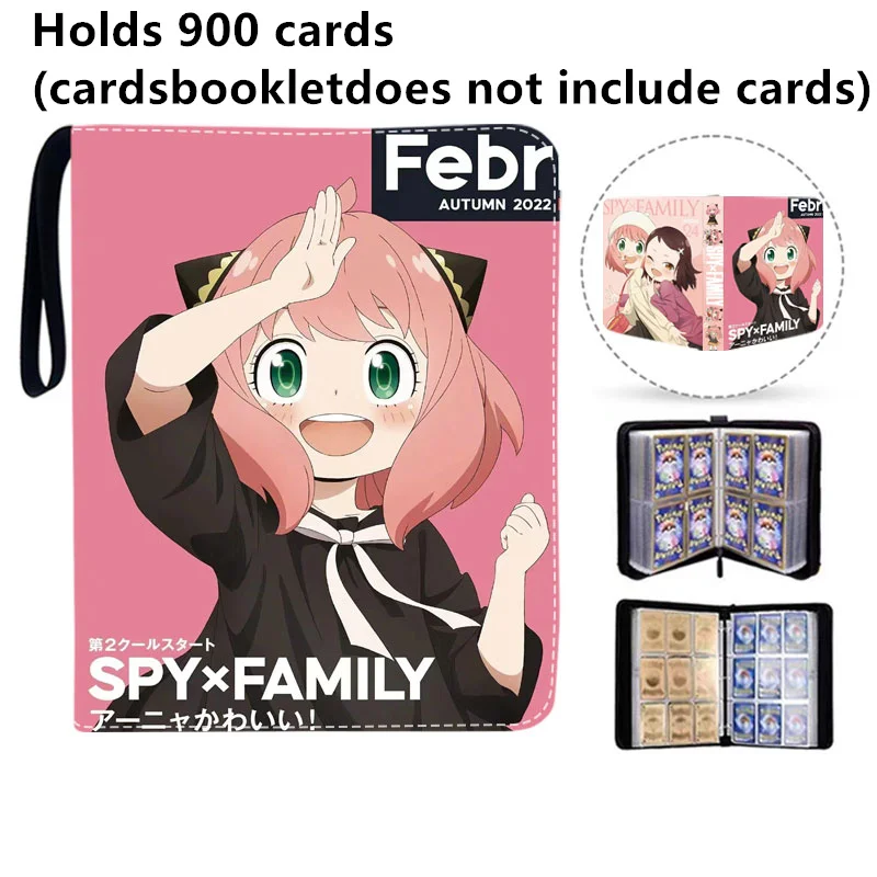 400pcs/900pcs Card Album Book Anime SPY×FAMILY Collection Card Zipper Game Cards Binder Holder Kids Gift Toy