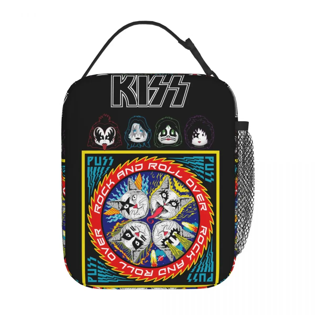 Rock Music Band Kiss Solo Rockstars Insulated Lunch Bag Lunch Container Portable Cooler Thermal Bento Box Office